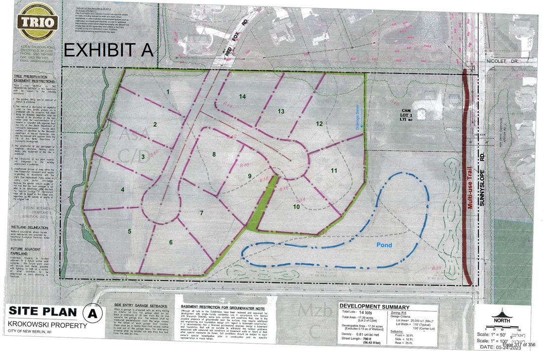 Screenshot of subdivision plan