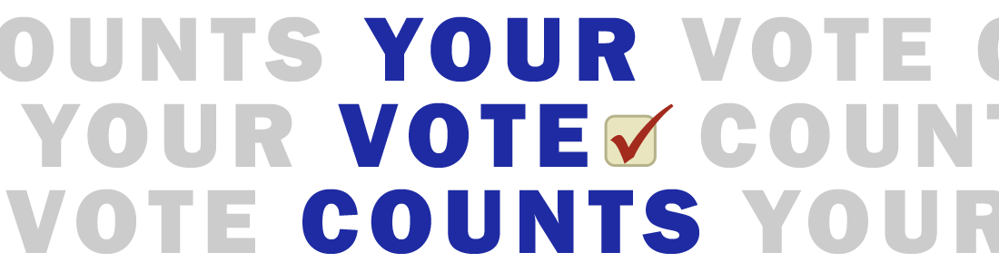 'Your Vote Counts' banner graphic